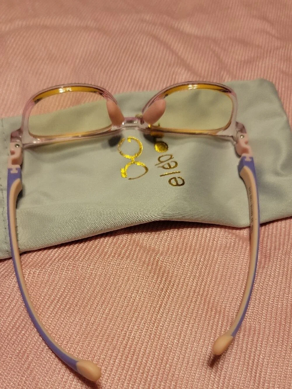 Kids Pink Sunglasses with Protective Case